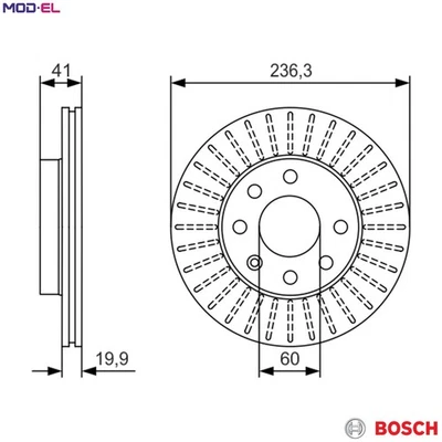 2x BRAKE DISC 0 986 479 S98 FOR DAEWOO LANOS/SENS CIELO NEXIA KALOS ZAZ 1.3L - Image 1 of 4