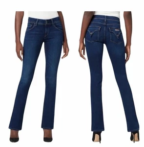 Y2K Hudson Damen Jeans Flare Leg Denim Blau Gr. 25 Low Rise Stretch Pattentaschen - Bild 1 von 12