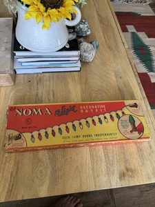 Vintage Noma Weihnachtsbeleuchtung 15 Stück mit Karton *LESEN - Bild 1 von 24