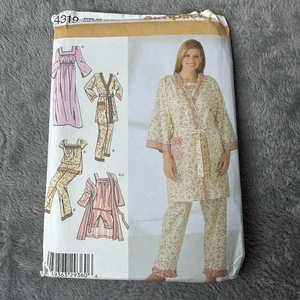 Simplicity 4319 Sewing Pattern Misses Nightgown Pajamas Robe 14-24 Uncut - Picture 1 of 6