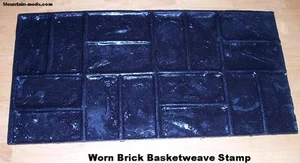 New Brick Basketweave Decorative Concrete Cement Texture Imprint Stamp Floppy - Picture 1 of 2