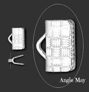 100* VERSILBERT Messing 10x6 mm Strukturband KRÄUSELNDEN - Bild 1 von 1