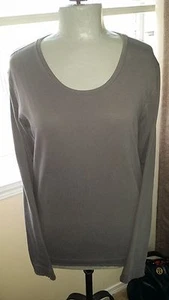 Camisa Top GAP Gris Terroso Para Hombre Algodón Pima Cuello Redondo Manga Larga Talla SM USADA EN EXCELENTE ESTADO - Imagen 1 de 6