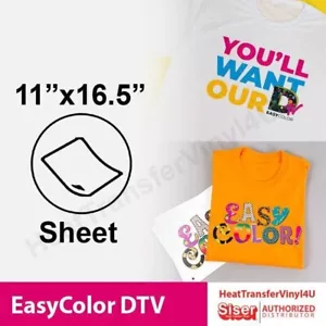 EasyColor DTV: The Ultimate Solution for Custom Vinyl Designs hojas de 11"" x 16,5 - Imagen 1 de 11