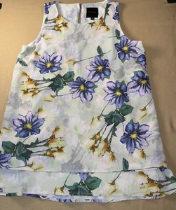 Alex Marie Sheath Floral Womens Hi- Low Hem Mini Chiffon Size Small - Picture 1 of 9