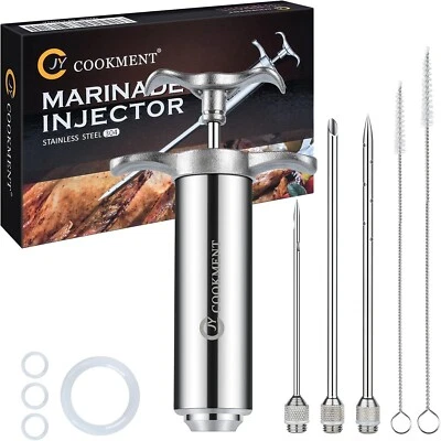 Jeringa Cocina Inyector de adobo para carne acero inoxidable Barbacoa Accesorios Foto 1 de 4