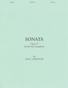 Sonata Op. 19 for E-Flat Alto Saxophone Sheet Music NEW 035020966 - Picture 1 of 1
