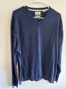 Weatherproof Vintage V neck Blue Cashmere blend sweater Size 2XL - Picture 1 of 1