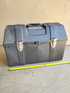 Professional TUFF-BOX Tool Box Heavy Duty 19x 8 x 12-1/2" Tall Black Contico - Picture 1 of 12