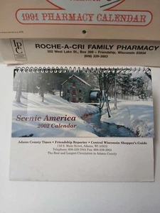 2 Adams County, WI Kalender 1991 & 2002 Adams Times & Roche-A-Cri Apotheke - Bild 1 von 7