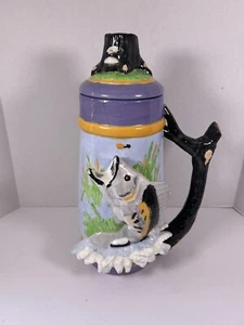 Fischer Vase/Glas mit Henkel Dekor mit Deckel - Bild 1 von 10