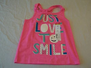 Okie Dokie Girls Tank Top Shirt  Just Love To Smile   Size M5  New W Tag  - Picture 1 of 1