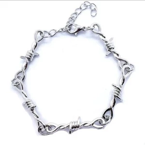 Steel Barbed Wired Silver Bracelet 97-3 - Picture 1 of 5