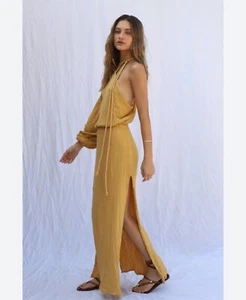 Jens Pirate Booty XS Smoke Tree Gaze One Shoulder Strandkleid Maxi Neu ohne Etikett - Bild 1 von 12