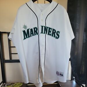 Seattle Mariners Majestic Dtitched White Home Jersey L/XL