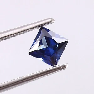 AAA Natural Ceylon Blue Sapphire Loose Square Princess Cut Gemstone - 5x5 MM - Picture 1 of 4