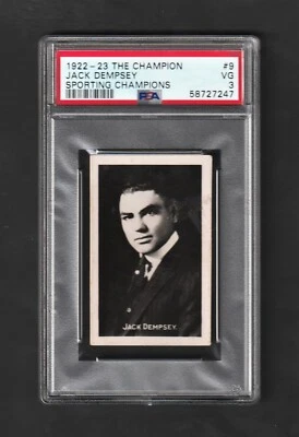1922 Sporting Champions Jack Dempsey RC #9 ~ PSA 3 ~ Must See!  - Image 1 of 2