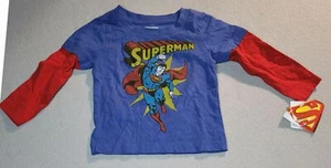 Todler Superman Comics T-Shirt Long Sleeve Shirt, Boys Size 18M, Cotton - Picture 1 of 5