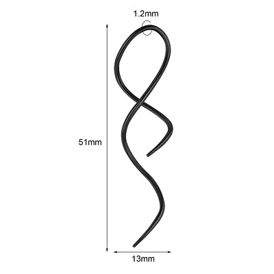 1 Pair 16G Surgical Steel Spiral Earrings Twisted Ear Piercing for Women Jewelry - Image 1 of 4