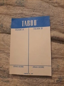1989 Taboo Board Game Score Pad Sheets Replacement Part Pre-owned 50+ Sheets - Picture 1 of 5