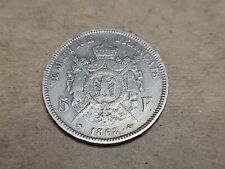 🇫🇷 France 5 francs 1868 BB  KM-799 Silver 0.900 Coin 020324-3