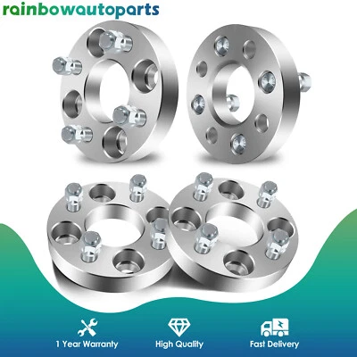 Espaciadores de rueda 4 piezas 1" 4x100 a 4x100 para Toyota Corolla Chevy Aveo Honda Civic Foto 1 de 4