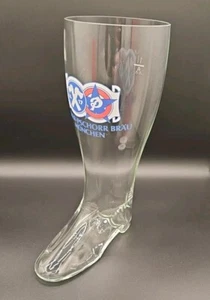 Vintage Hacker-Pschorr Brau Munchen German Beer 2 Liter Glass Drinking Boot 13"T - Picture 1 of 7