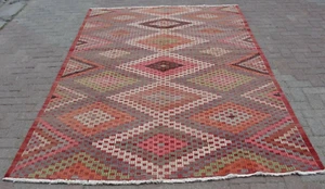 Alfombra Kilim Grande 6x9 - Alfombras Oushak Hechas a Mano para Salón - Imagen 1 de 12