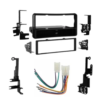 99-8206 Kit de tablero de instalación de radio DIN única estéreo para automóvil y cables 4Runner y Higlander Foto 1 de 3