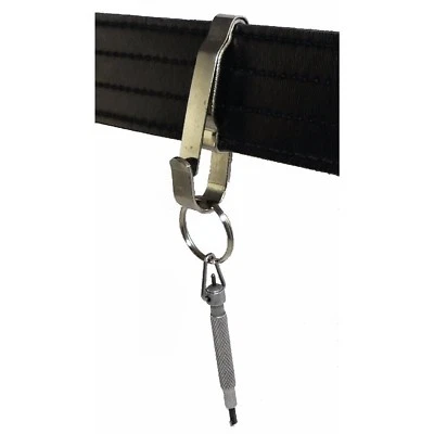 PERFECT FIT Corrections Key Clip Heavy Duty Key Holder Tactical Police Security Silver Tool