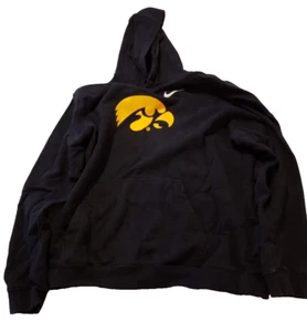 Iowa Hawkeyes Hoodie Mens XL Black Yellow Nike Sweatshirt NCAA - Picture 1 of 7