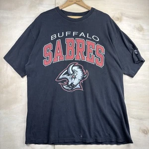 Cabeza de cabra Buffalo Sabres Starter de colección negra roja talla XL descolorida envejecida - Imagen 1 de 9