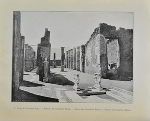 Antique Ancient Rome Roman Pompeii House of Cornelius Rufus Art Print 1910 - Picture 1 of 15