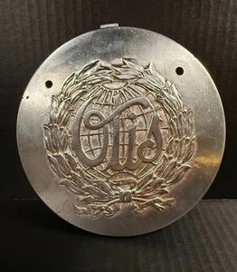 Vintage OTIS ELEVATOR Heavy Metal Nameplate Sign Emblem Antique - Picture 1 of 7
