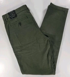 Nuevo con etiquetas Pantalones Banana Republic Para Hombres 32X34 Verde Ajustado Vivido en Chino Plano Elástico - Imagen 1 de 16