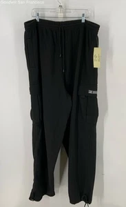 NWT Dream USA Black Cotton Blend Drawstring Waist Fleece Cargo Mens Pants 5XL - Picture 1 of 5