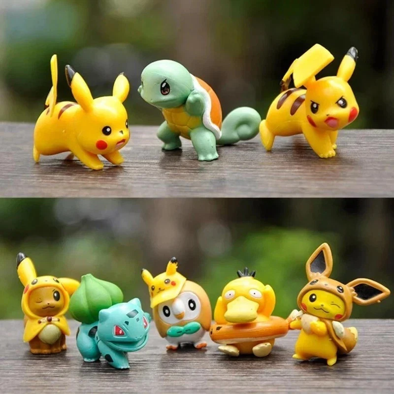 BRANDED Pokemon Pikachu 8 Piece Cake topper Figure Set
