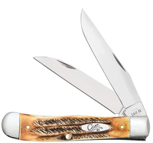 Case xx Knives Wharncliffe Trapper 6.5 BoneStag 65329 Pocket Knife Stainless - Bild 1 von 4