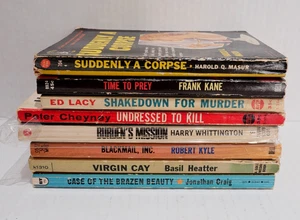 Lot of 8 Vintage Crime Fiction Books 60s by Harry Whittington, Ed Lacy etc - Bild 1 von 12