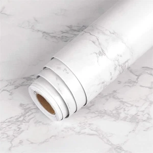 LACHEERY Large Wide 160 x 36 inch Extra Thick Grey White Contact Paper Marble... - Picture 1 of 7