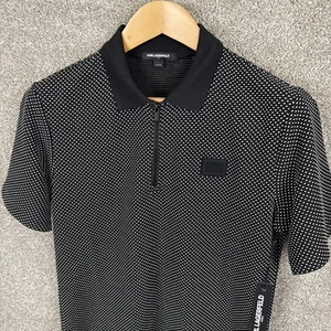 Karl Lagerfeld Men’s Size Small Polo Shirt Zip Black White NEW - Picture 1 of 9
