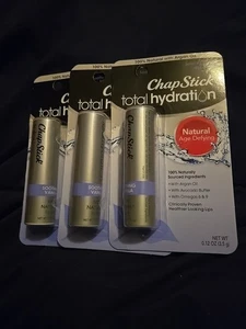 Lot of 3 Chapstick Hydration Natural Age Defying Soothing Vanilla Lip Care-NEW - Picture 1 of 4