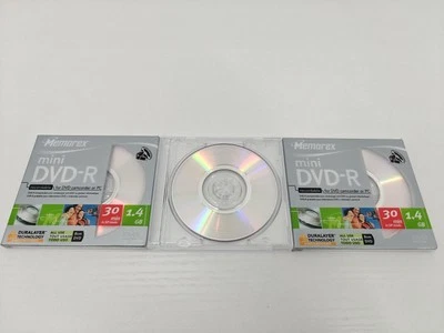 Memorex Mini DVD-R 1.4GB 30min 4x 8cm Scratch Resistant DuraLayer Camcorder PC - Image 1 of 4