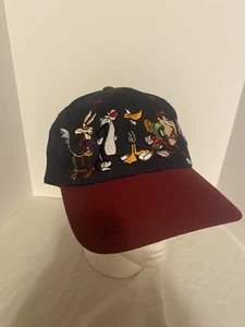De colección 1997 SIX FLAGS LOONY TUNES Bordado SnapBack Gorra Sombrero - Imagen 1 de 8