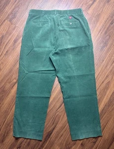 Pantalones Polo Golf Para Hombre Golf Calce Clásico Talla 34x30 Pana Frente Plano Verde Pino - Imagen 1 de 8