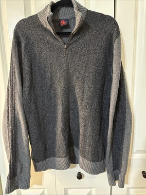 Suéter Para Hombres Dolce & Gabbana Cremallera Completa Dos Tonos Gris Talla 52 Grande Hecho en Italia Foto 1 de 4