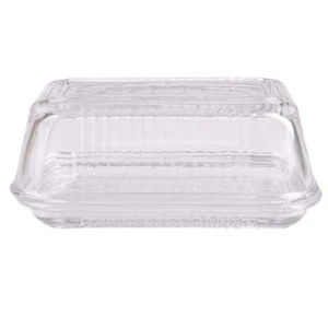 Kitchenworks Glass Butter Dish Thick Durable Glass Premium Dishwasher Safe - Picture 1 of 1