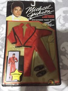 Vintage LJN Michael Jackson Carded Thriller Outfit For Doll Sealed Boxed