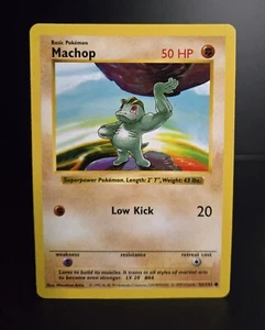 Pokémon TCG - MACHOP - 52/102 - SHADOWLESS - WOTC - BASE SET (1999) - LP - Picture 1 of 2