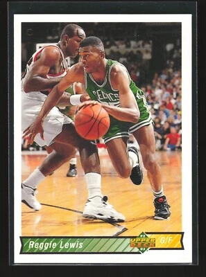 1992-93 Upper Deck 93 LOGO HOLO #120 Reggie Lewis (NM)(BSK) - Image 1 of 2